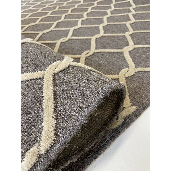 Tapis d'intérieur Juno Hanna Bowline, anthracite/ivoire, 1,5 m x 2,1 m