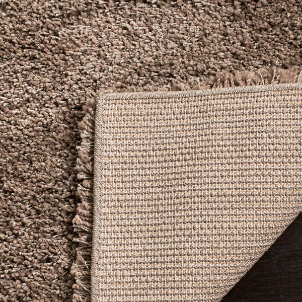 Tapis d'intérieur rond Safavieh Shag Felicia Taupe 1,2 m x 1,2 m