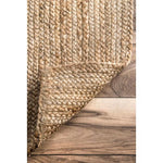 Load image into Gallery viewer, nuLOOM Hand Woven Rigo Jute Natural 4 ft. x 4 ft. Indoor Square Rug
