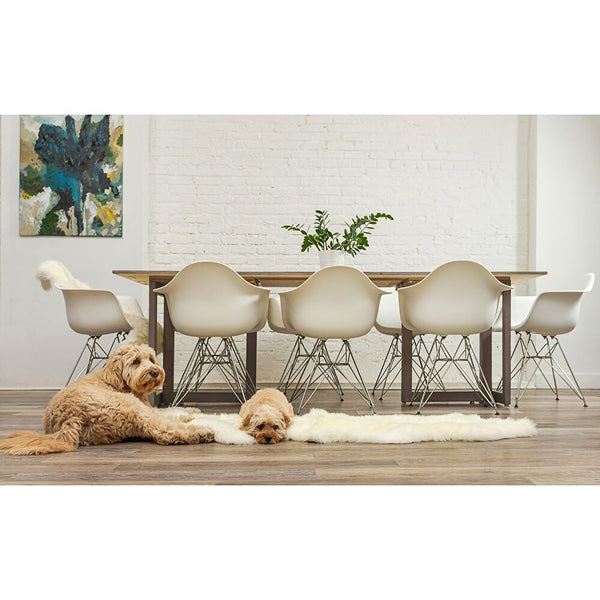 Tapis double en peau de mouton de Nouvelle-Zélande, naturel, 60 cm x 1,80 m