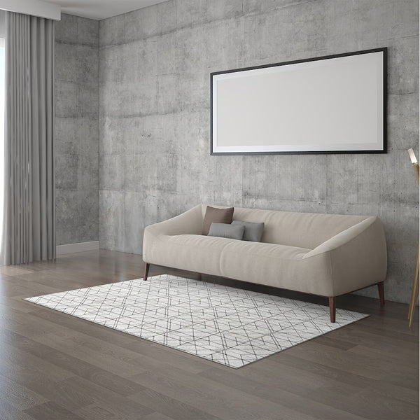 Tapis d'intérieur StyleWell Savannah crème/gris 6 pi 7 po x 9 pi