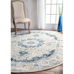 Load image into Gallery viewer, nuLOOM Vintage Lindsay Persian Blue 3 ft. x 5 ft. Oval Indoor Rug
