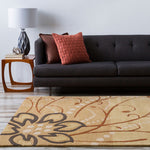 Charger l&#39;image dans la visionneuse de galerie, Tapis d&#39;intérieur semi-circulaire transitionnel Amador beige tan de 60 cm x 120 cm d&#39;Artistic Weavers
