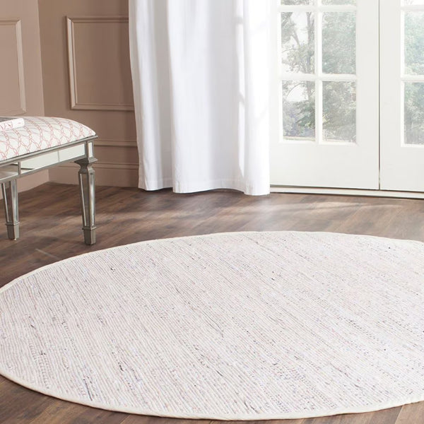 Tapis rond Safavieh Rag Rug Calanthe, ivoire/multicolore, 1,2 m x 1,2 m