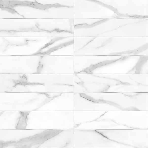 Carreaux muraux en céramique pressée mate Anatolia Statuario Artisan de 3 po x 12 po (8,72 pi²/caisse)