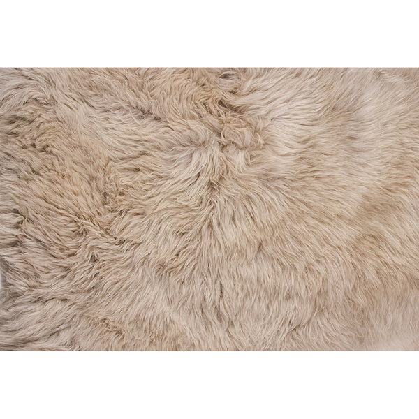 Tapis double en peau de mouton de Nouvelle-Zélande, naturel, 60 cm x 1,80 m – Taupe