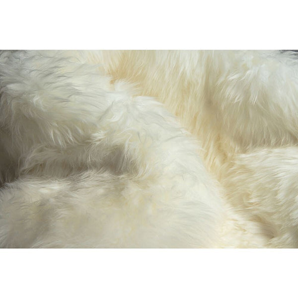 Tapis double en peau de mouton de Nouvelle-Zélande, naturel, 60 cm x 1,80 m