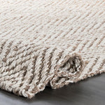 Charger l&#39;image dans la visionneuse de galerie, Tapis d&#39;intérieur nuLOOM Vania Chevron en jute blanc cassé 90 cm x 150 cm
