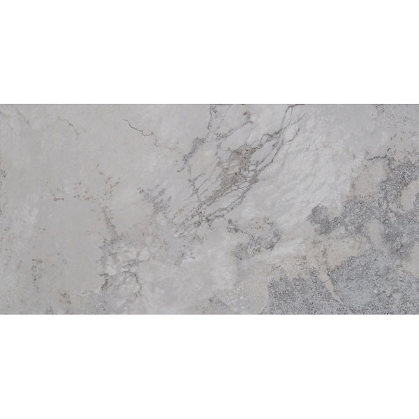 Carreaux de sol et de mur en céramique mat effet pierre, gris Napa, 12 po x 24 po, MSI Stone ULC (16 pi²/caisse)