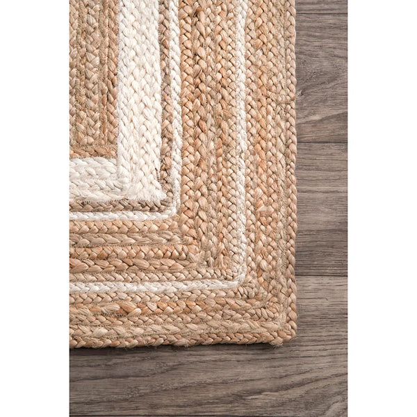 nuLOOM Hand Woven Rigo Jute Rug Natural 4 ft. x 6 ft. Indoor Oval Rug