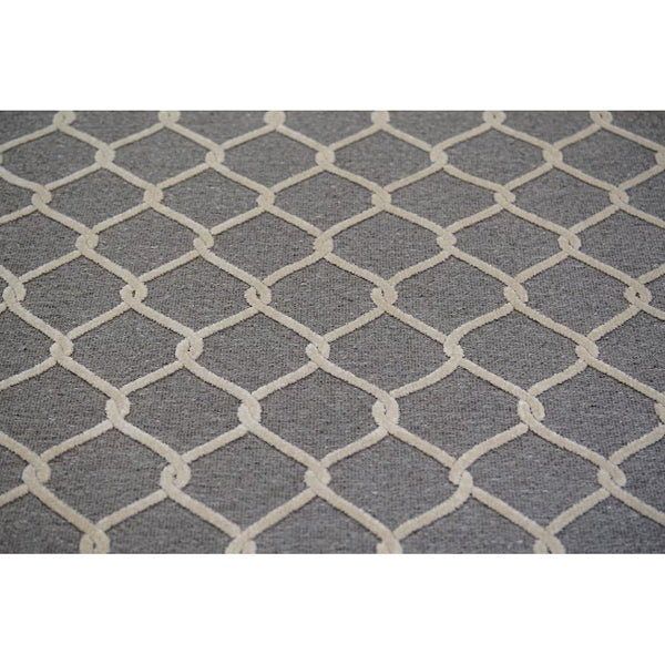 Tapis d'intérieur Juno Hanna Bowline, anthracite/ivoire, 1,5 m x 2,1 m