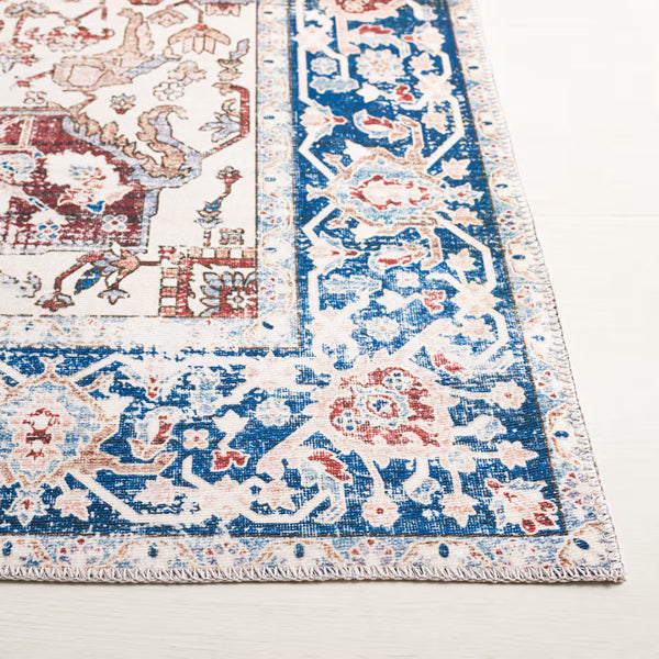Safavieh Arizona Darina Red / Navy 2 ft. 6 in. x 8 ft. Indoor Machine Washable Runner