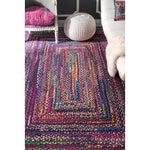 Load image into Gallery viewer, nuLOOM Hand Braided Tammara Blue 5 ft. x 8 ft. Indoor Oval Rug
