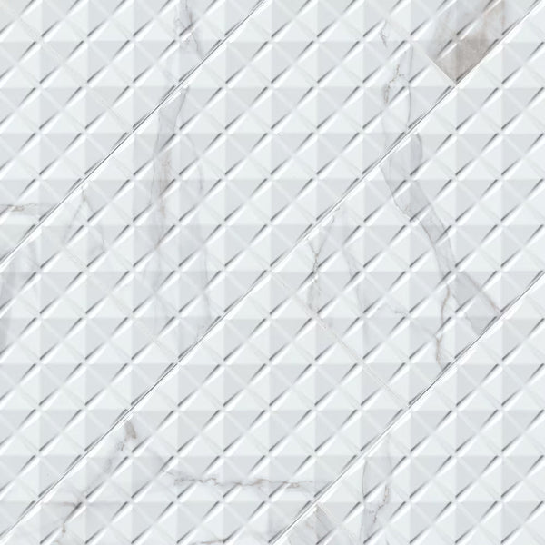 MSI Stone ULC Dymo Statuary Chex White 12 in. x 24 in. Glossy Ceramic Patterned Look Wall Tile (16 Sq. Ft./Case)