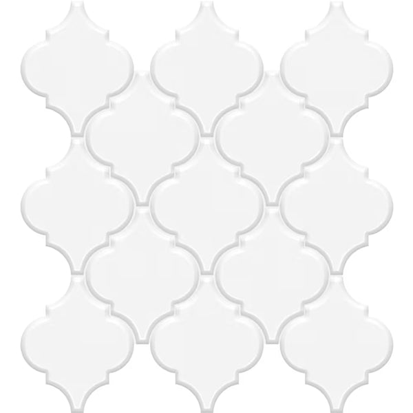Anatolia Metro Loft White Porcelain Arabesque Wall Tile Mosaic (10.01 sq. ft./Case)