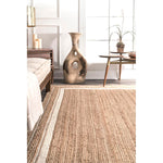 Load image into Gallery viewer, nuLOOM Hand Woven Rigo Jute Rug Natural 4 ft. x 6 ft. Indoor Oval Rug