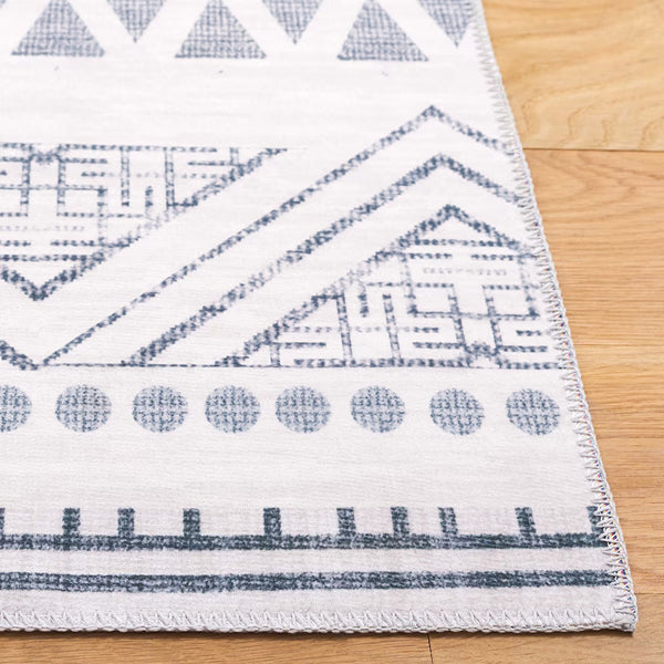 Tapis de couloir d'intérieur lavable en machine Safavieh Arizona Blanca beige/anthracite 2 pi 6 po x 8 pi