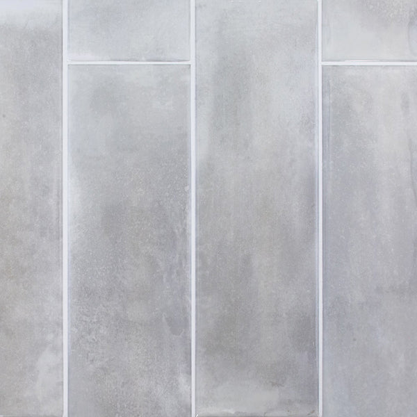 Carrelage mural en céramique brillant Jeffrey Court Heirloom Grey, 6 po x 20 po (10,313 pi²/caisse)