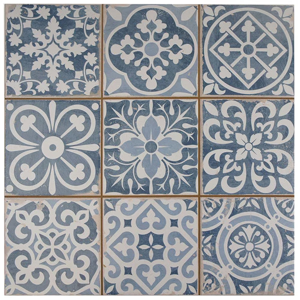 Merola Tile Faenza Azul 13 in. x 13 in. Ceramic Floor and Wall Tile (12.2 sq. ft./Case)