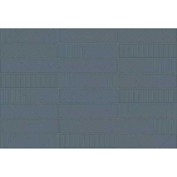 Carreaux de céramique émaillés pressés brillants Anatolia Geometra Divide Ink de 3 po x 12 po (10,66 pi²/boîte)