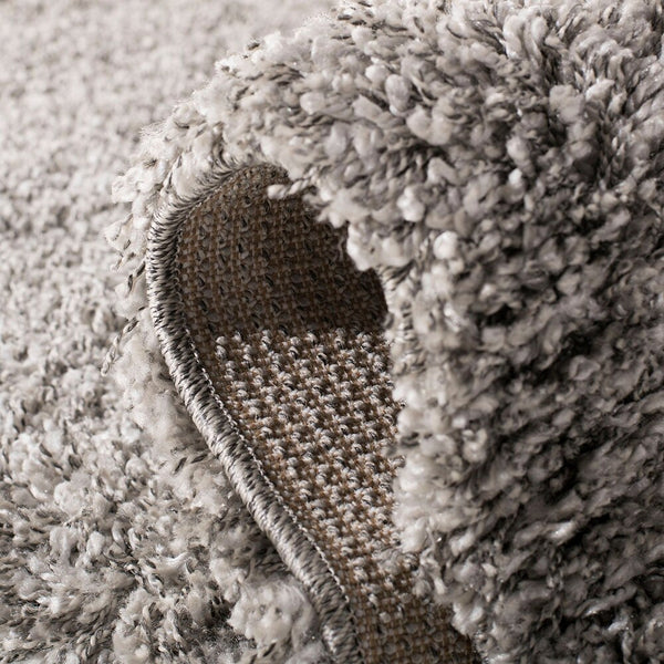 Tapis d'intérieur rond Safavieh Shag Felicia Silver 4 pi x 4 pi