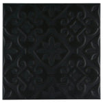Load image into Gallery viewer, Merola Tile Triplex Valverde Black 7-3/4 in. x 7-3/4 in. Ceramic Wall Tile (11.11 sq. ft./Case)
