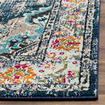 Charger l&#39;image dans la visionneuse de galerie, Safavieh Monaco Moses Navy / Light Blue 3 ft. X 3 ft. Round Area Rug
