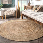 Load image into Gallery viewer, nuLOOM Hand Woven Rigo Jute Natural 4 ft. x 4 ft. Indoor Square Rug
