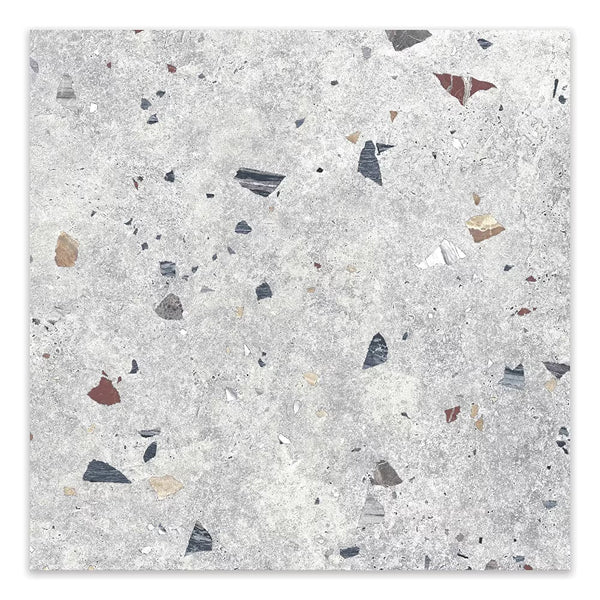 Modamo Barreta Terrazzo Matte Light Grey 26 in. x 26 in. Porcelain Floor & Wall Tile (14.1 sq. ft./Case)