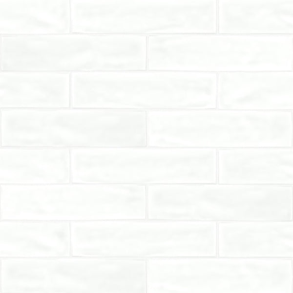 Carrelage mural pressé mat blanc artisanal Anatolia 3 po x 12 po (10,66 pi²/boîte)