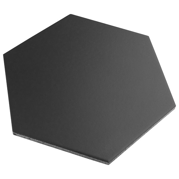 Merola Tile Apini Hex Matte Black 9 in. x 10.5 in. Porcelain Floor and Wall Tile (7.14 sq. ft./Case)