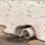 Load image into Gallery viewer, nuLOOM Iraida Faux Cowhide Off-White 4 ft. x 5 ft. Indoor Area Rug
