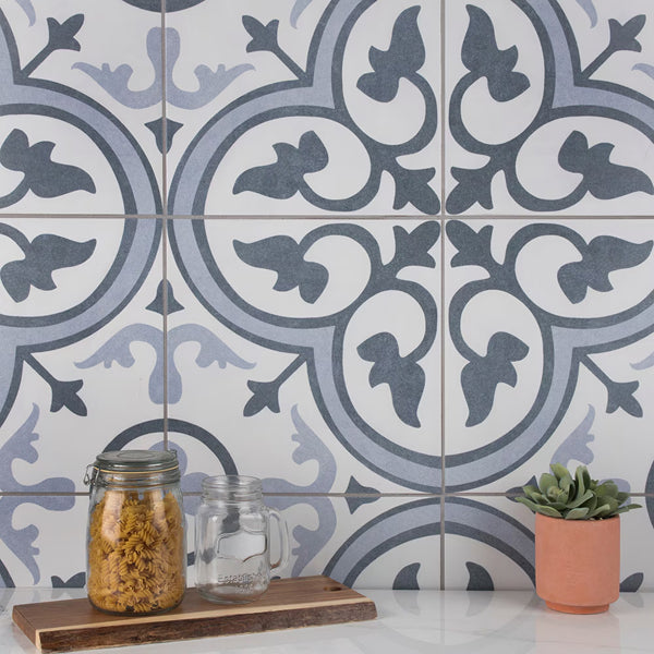 Merola Tile Amberes Azul II 13 in. x 13 in. Ceramic Floor and Wall Tile (15.85 Sq. Ft. / Case)