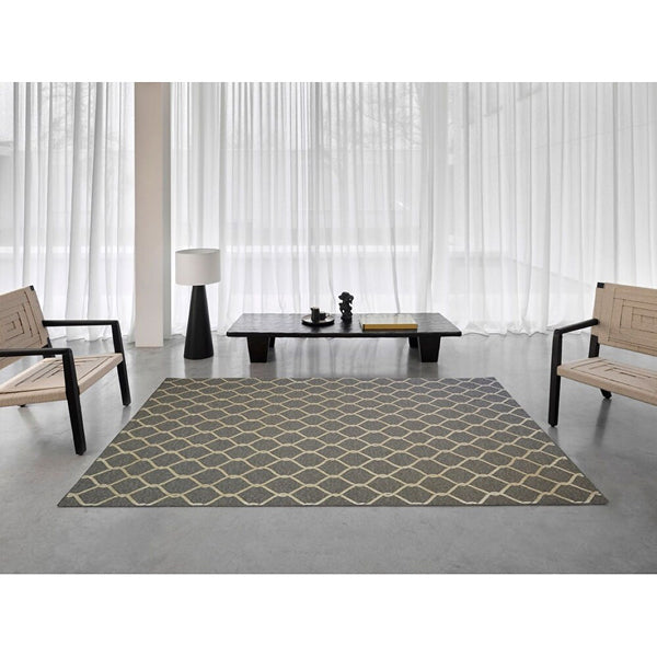 Tapis d'intérieur Juno Hanna Bowline, anthracite/ivoire, 1,5 m x 2,1 m
