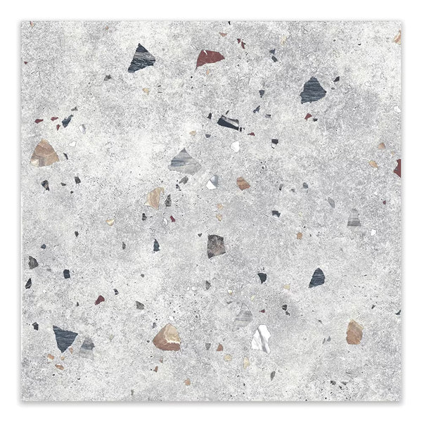 Modamo Barreta Terrazzo Matte Light Grey 26 in. x 26 in. Porcelain Floor & Wall Tile (14.1 sq. ft./Case)