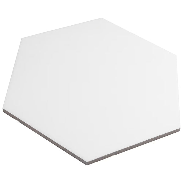 Merola Tile Apini Hex Matte White 9 in. x 10.5 in. Porcelain Floor & Wall Tile (7.14 sq. ft./Case)
