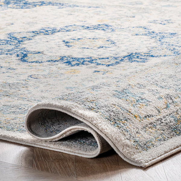 nuLOOM Vintage Lindsay Persian Blue 3 ft. x 5 ft. Oval Indoor Rug
