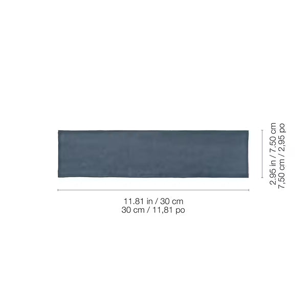 Anatolia 3-inch x 12-inch Modatera Ink Glossy Pressed Ceramic Wall Tile (10.66 sq.ft. / case)