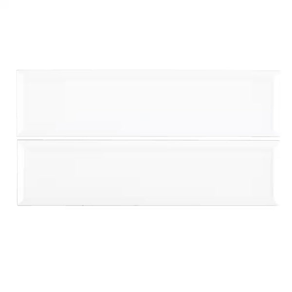 Carrelage mural en céramique brillante Jeffrey Court Allegro Portrait White, 4 po x 16 po (10,76 pi²/caisse)