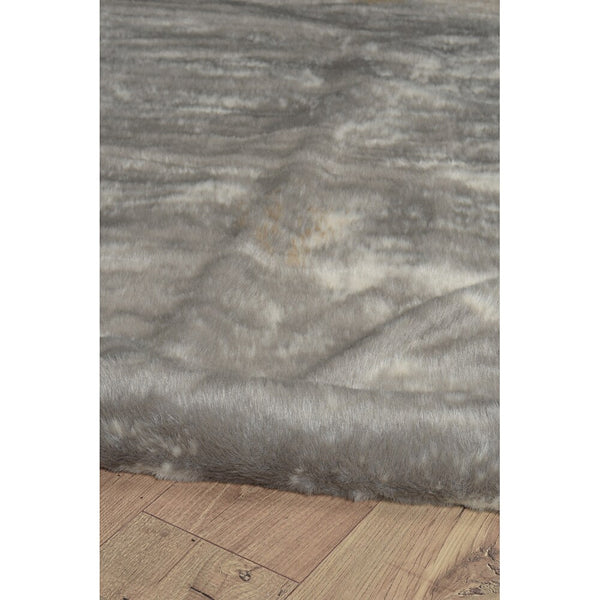 Tapis d'intérieur en fausse peau de vache, mélange gris, 1,5 m x 1,8 m, Linon Home Décor Products