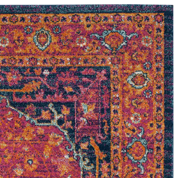 Safavieh Evoke Watson Fuchsia / Orange 5 ft. 1 in. x 5 ft. 1 in. Square Area Rug