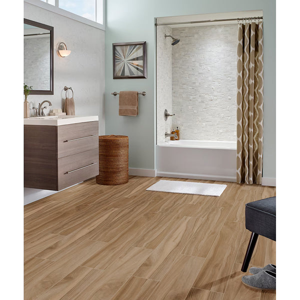 MSI Meliana Amber 9 in. x 48 in. Matte Porcelain Floor & Wall Tile (12 sq. ft./Case)