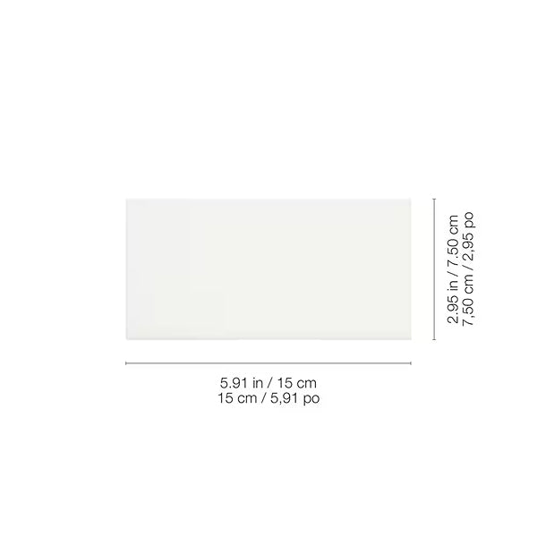 Carrelage mural en céramique pressée Anatolia, 3 po x 6 po, blanc mat (10,66 pi²/caisse)