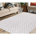 Charger l&#39;image dans la visionneuse de galerie, Tapis d&#39;intérieur StyleWell Soft Checkers gris 1,5 m x 2,1 m

