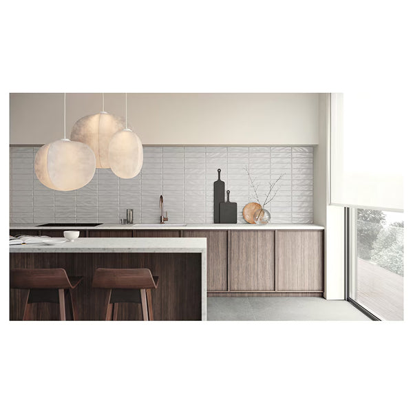 Carreaux muraux en céramique pressée brillante Artisan Fog Anatolia 3 po x 12 po (10,66 pi²/caisse)