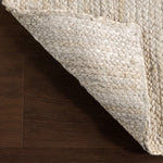 Charger l&#39;image dans la visionneuse de galerie, Tapis d&#39;intérieur rond en jute tissé à la main nuLOOM Rigo blanc cassé, 1,8 m

