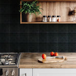 Load image into Gallery viewer, Merola Tile Triplex Valverde Black 7-3/4 in. x 7-3/4 in. Ceramic Wall Tile (11.11 sq. ft./Case)
