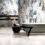 Load image into Gallery viewer, Modamo Abstract Decor Polished Blue 24-inch x 48-inch Porcelain Floor and Wall Tile (15.49 Sq. Ft./Case)
