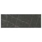 Charger l&#39;image dans la visionneuse de galerie, Carreaux muraux en céramique mats cannelés UrbanSlat Marmiro Noir de MSI, 16 po x 48 po, aspect marbre (15,51 pi²/caisse)
