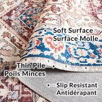 Load image into Gallery viewer, Safavieh Arizona Darina Red / Navy 2 ft. 6 in. x 8 ft. Indoor Machine Washable Runner
